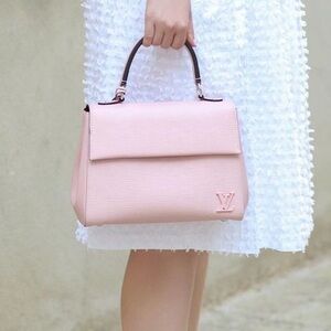Louis Vuitton Rose Ballerine pink Epi Leather Cluny BB top handle crossbody
